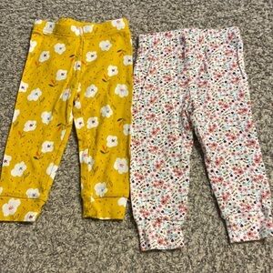 Carter’s toddler floral print leggings bundle | size 18m